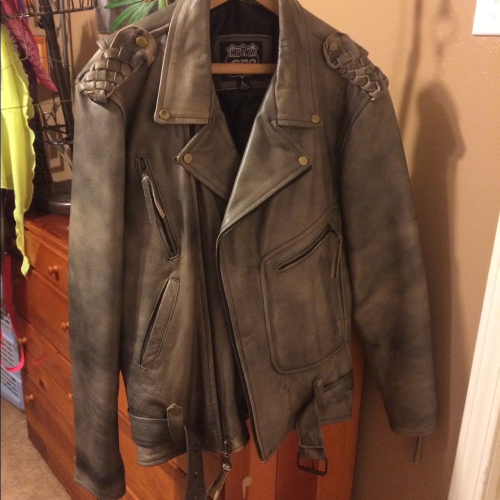 Highway One Genuine Leather Men’s Jacket large